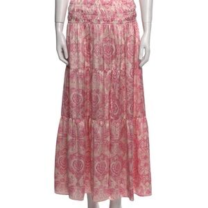 Maje Pink Paisley Skirt